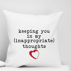 Funny Sarcastic Accent Pillow Cover with Love Quote, Couch Throw Pillowcase in Two Sizes Gift for Her & Him Perfect Valentine or Anniversay