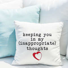 Funny Sarcastic Accent Pillow Cover with Love Quote, Couch Throw Pillowcase in Two Sizes Gift for Her & Him Perfect Valentine or Anniversay