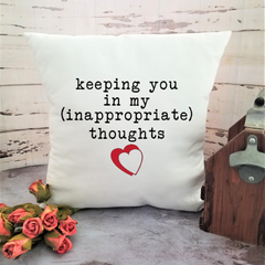 Funny Sarcastic Accent Pillow Cover with Love Quote, Couch Throw Pillowcase in Two Sizes Gift for Her & Him Perfect Valentine or Anniversay