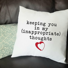 Funny Sarcastic Accent Pillow Cover with Love Quote, Couch Throw Pillowcase in Two Sizes Gift for Her & Him Perfect Valentine or Anniversay