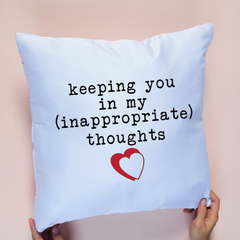 Funny Sarcastic Accent Pillow Cover with Love Quote, Couch Throw Pillowcase in Two Sizes Gift for Her & Him Perfect Valentine or Anniversay