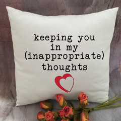 Funny Sarcastic Accent Pillow Cover with Love Quote, Couch Throw Pillowcase in Two Sizes Gift for Her & Him Perfect Valentine or Anniversay