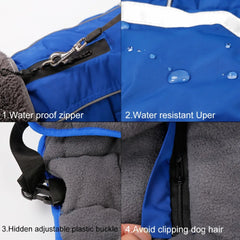 Designer Winter Dog coat - Reflective