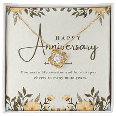 Love Knot Necklace - Anniversary Card