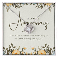 Love Knot Necklace - Anniversary Card