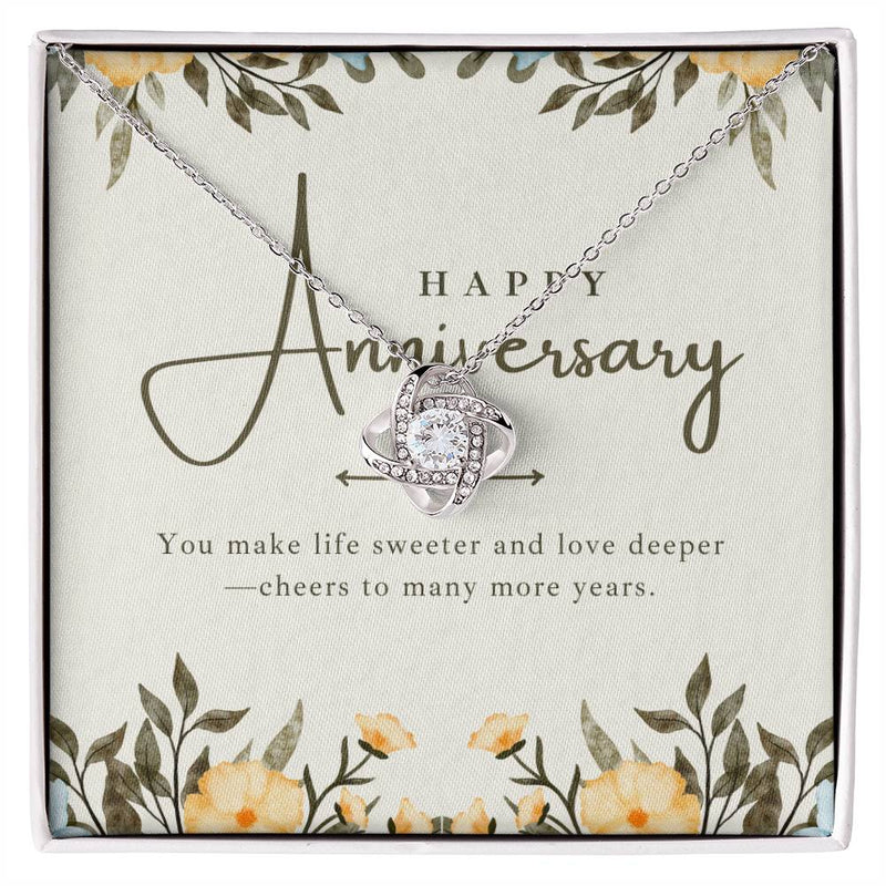 Love Knot Necklace - Anniversary Card