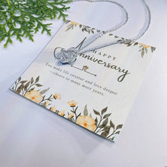 Love Knot Necklace - Anniversary Card