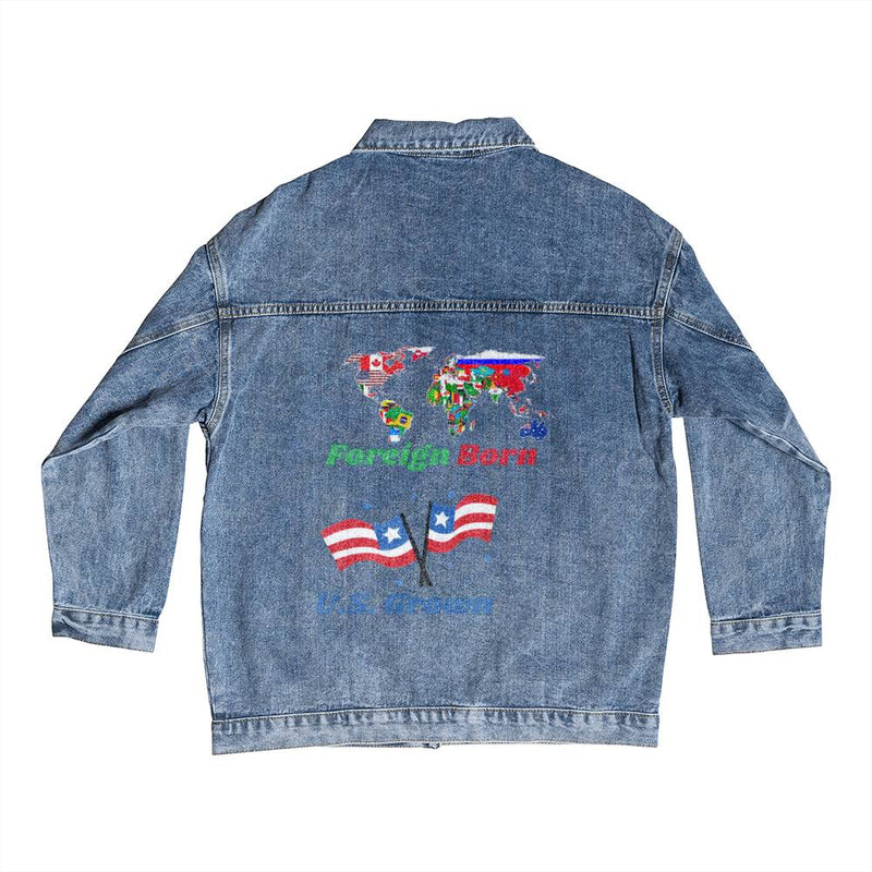 Foreign Born, U.S. Grown Oversized Men's Denim Jacket