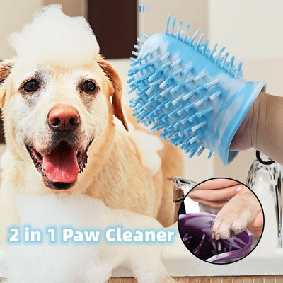 2 In 1 Soft Dog Paw Cleaner